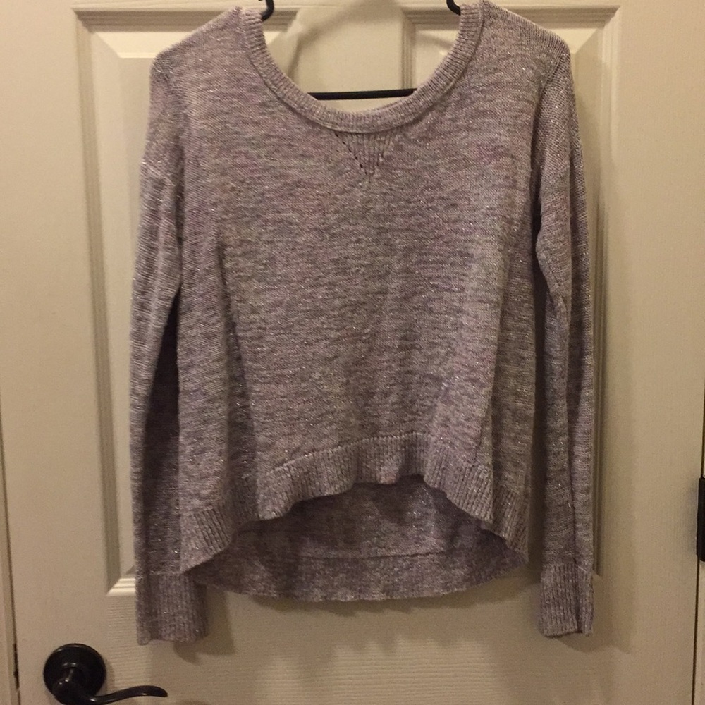 Pink and grey sparkly sweater